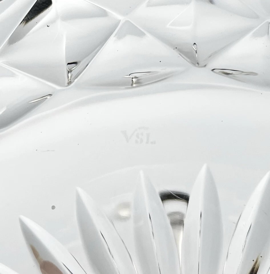 1950s Val Saint Lambert "Imperial" Crystal & Silverplate Serving Bowl - 8