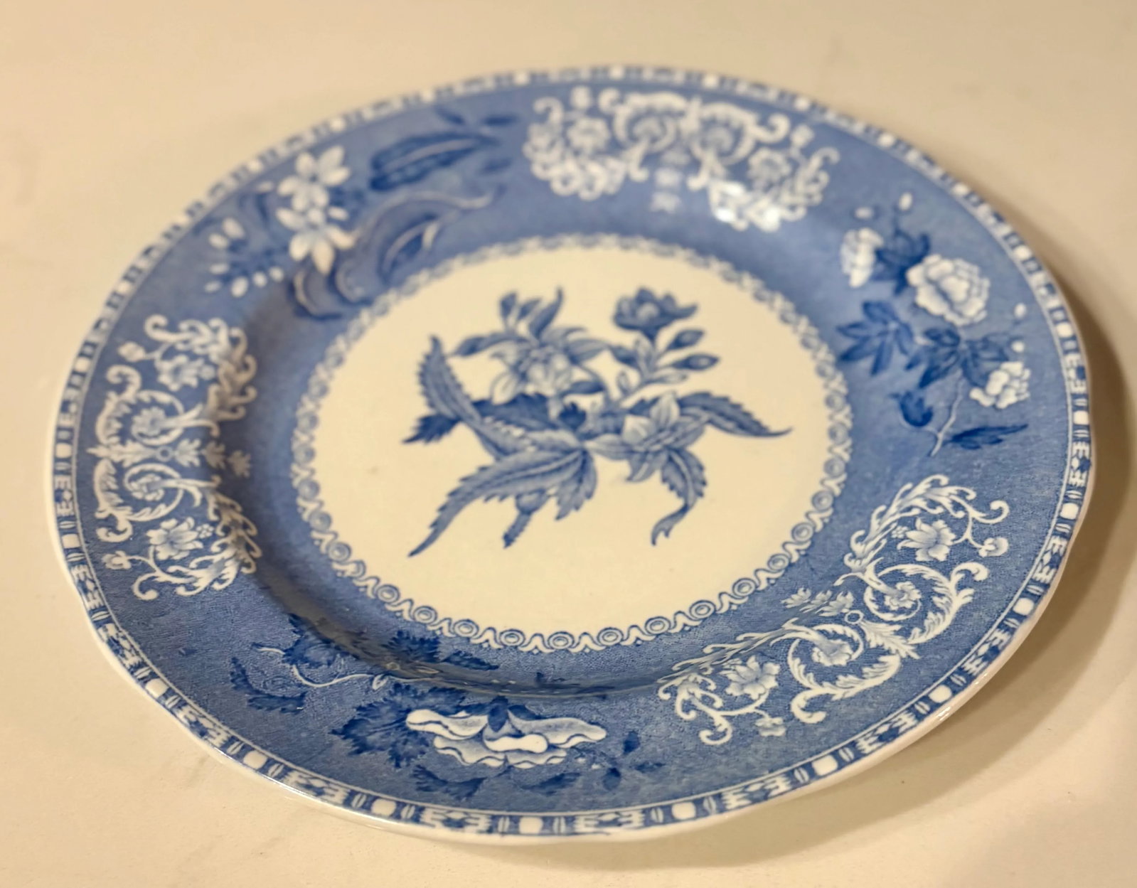 Early 20th Century Spode Blue Camila Salad Plate - 3