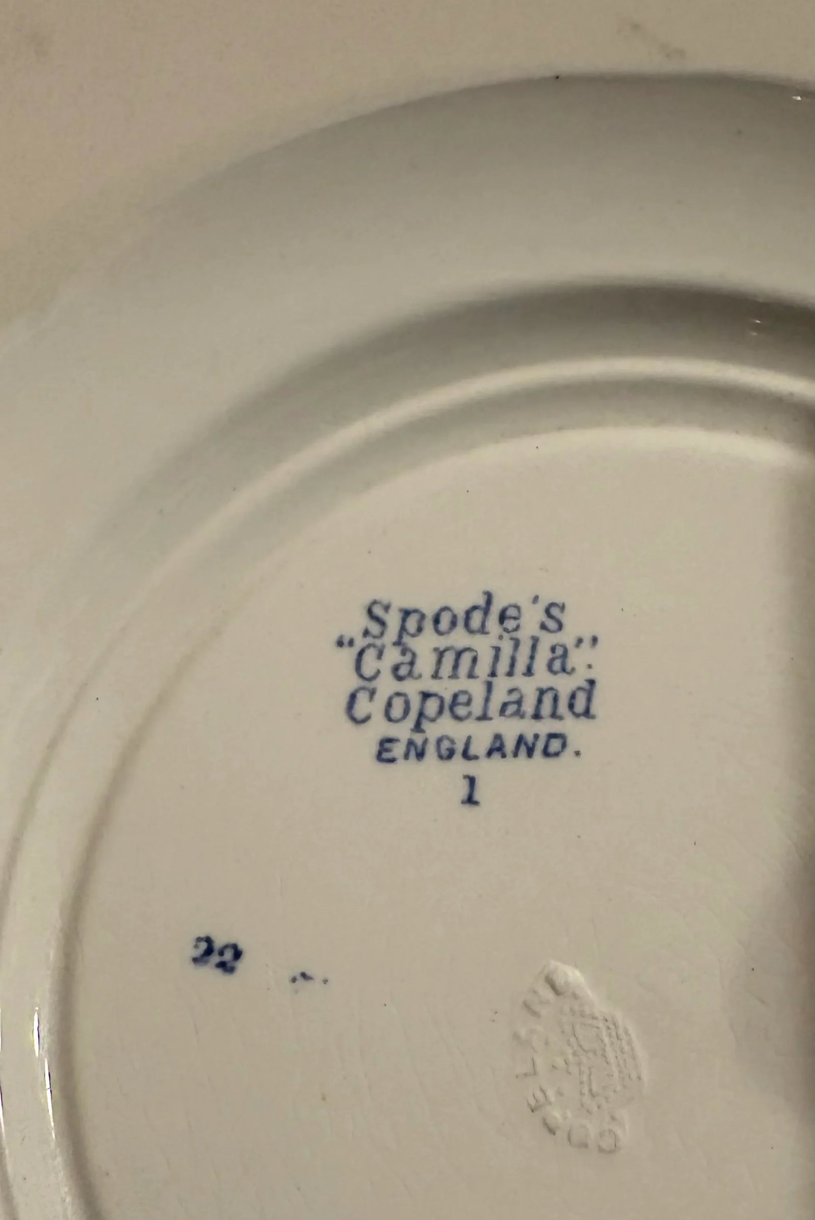 Early 20th Century Spode Blue Camila Salad Plate - 4