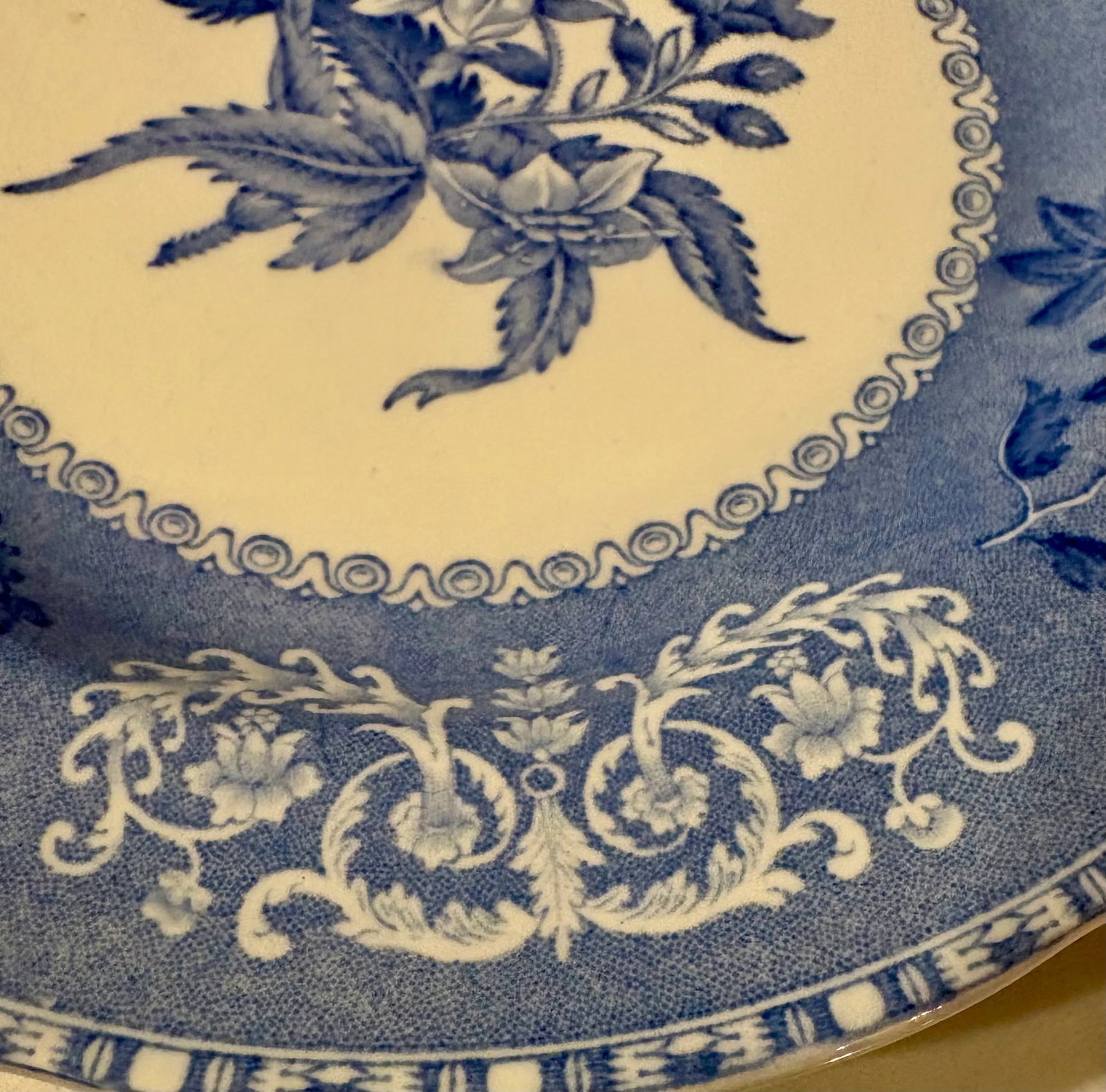 Early 20th Century Spode Blue Camila Salad Plate - 8