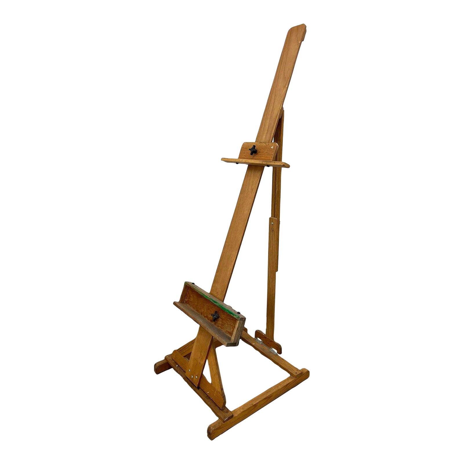 Vintage Tall Adjustable Artist Easel Painting Display: Vintage Large tall adjustable artist easel painting display. Capture the charm of a bygone era with this vintage art easel, a delightful piece that merges creativity with a useful artwork display. Thi