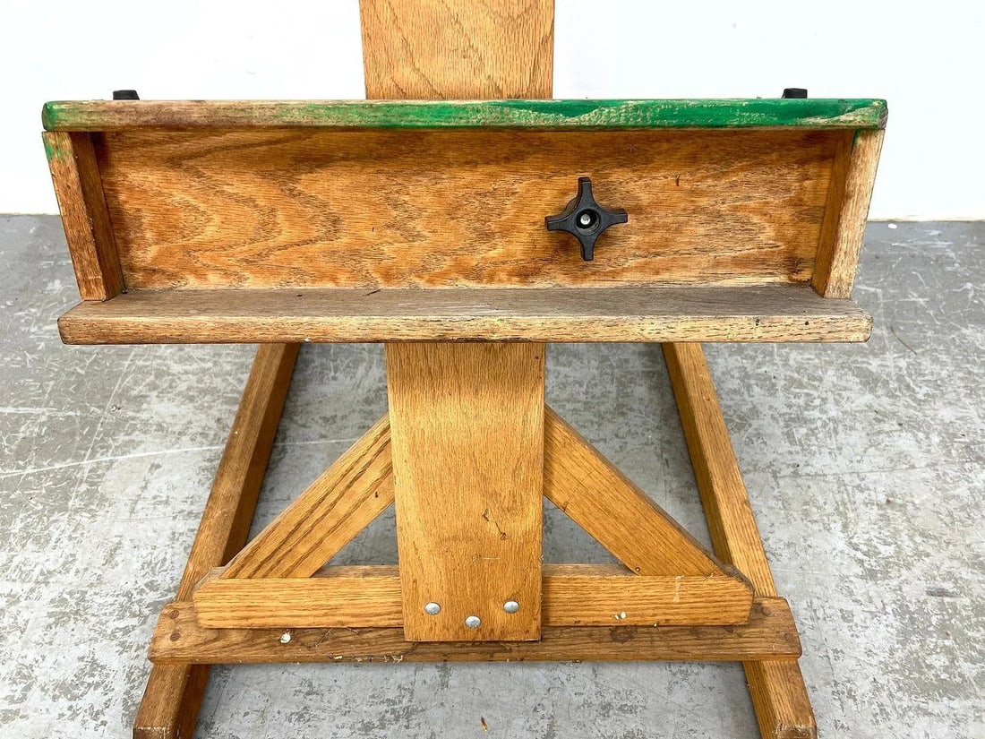 Vintage Tall Adjustable Artist Easel Painting Display - 9