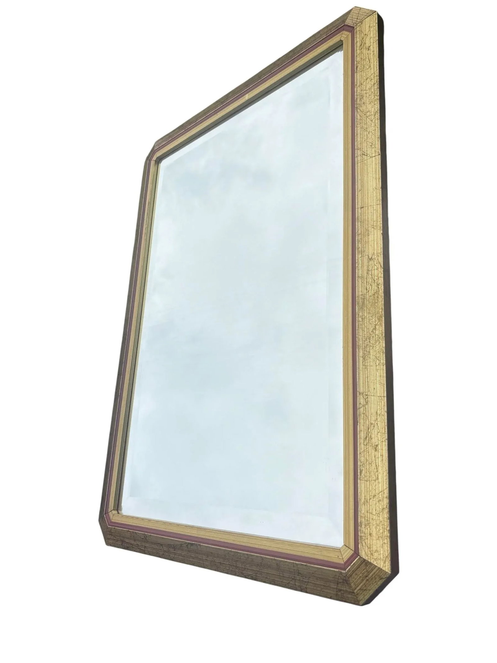 Late 20th Century Bombay Company Gold Gilt Wood Florentine Italian Beveled Mirror - 2