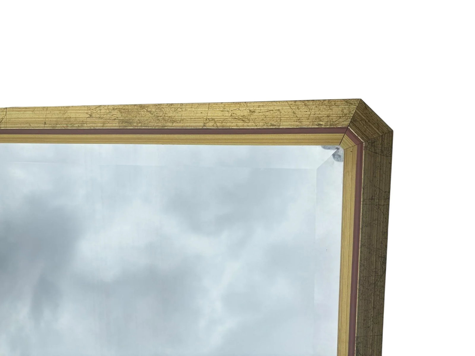 Late 20th Century Bombay Company Gold Gilt Wood Florentine Italian Beveled Mirror - 6