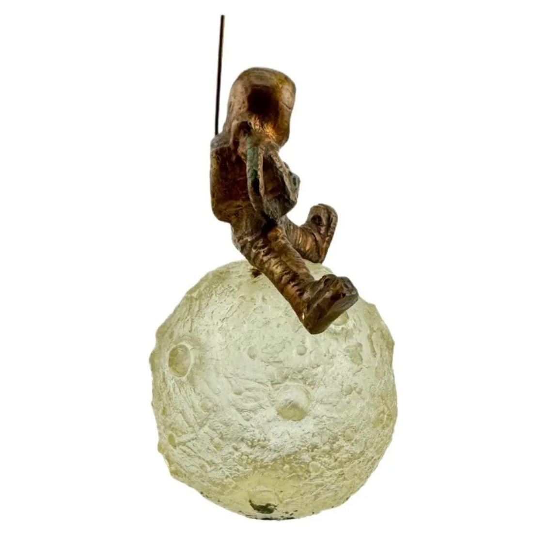 1960s Marvin Wernick Co. First Men on the Moon Paperweight - 2