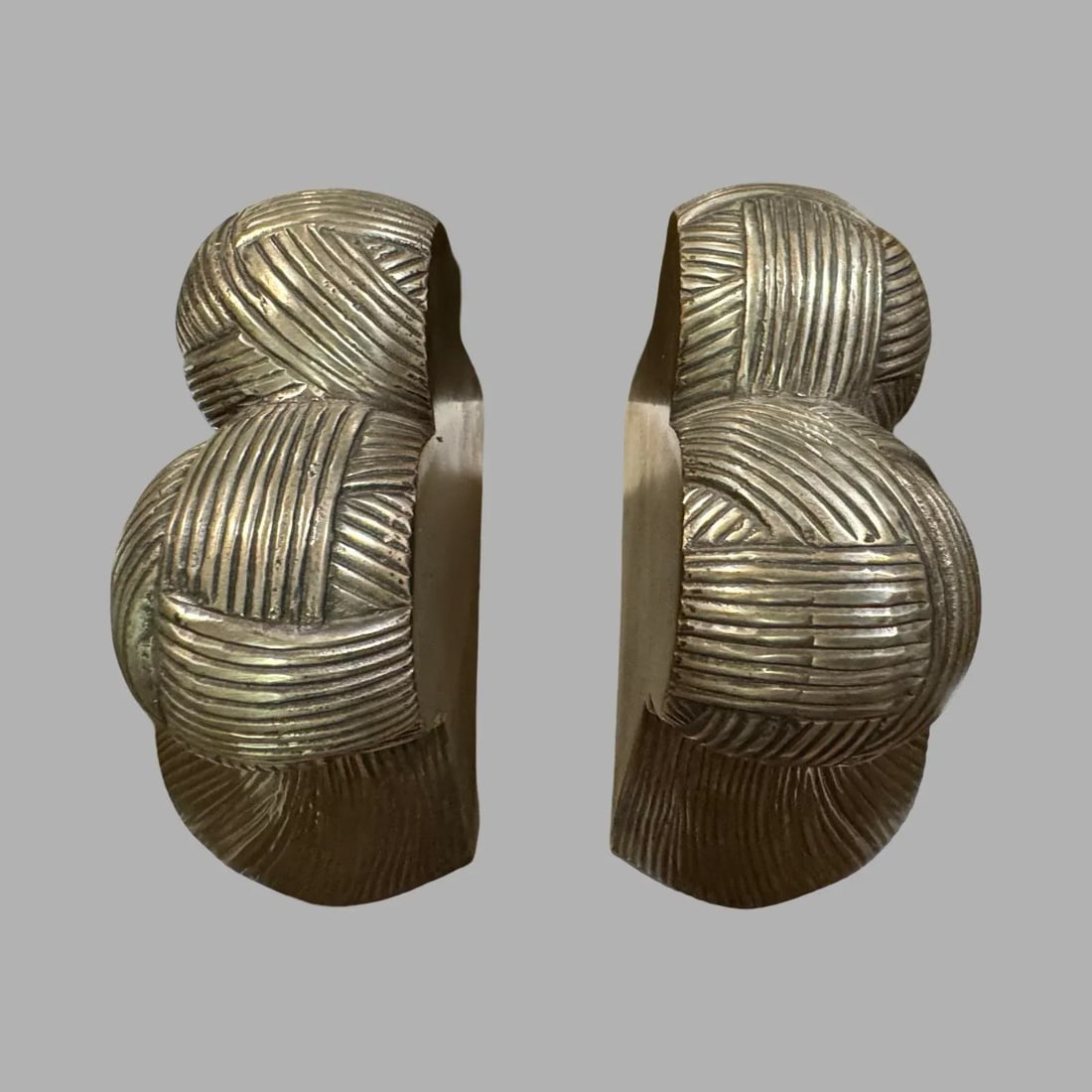 Vintage Brass Tassel Bookends - 5