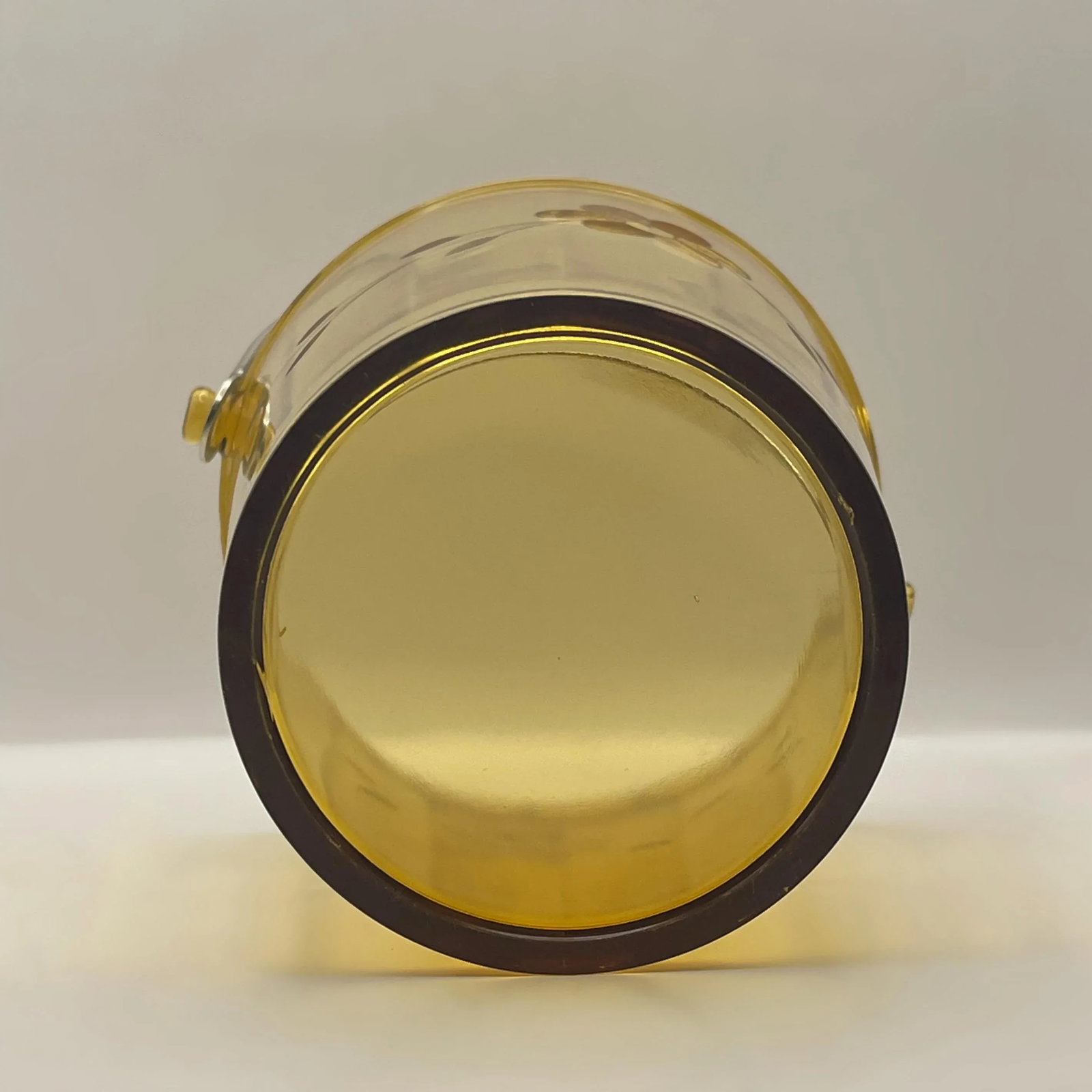 1930's Amber Etched Glass Ice Bucket - 9