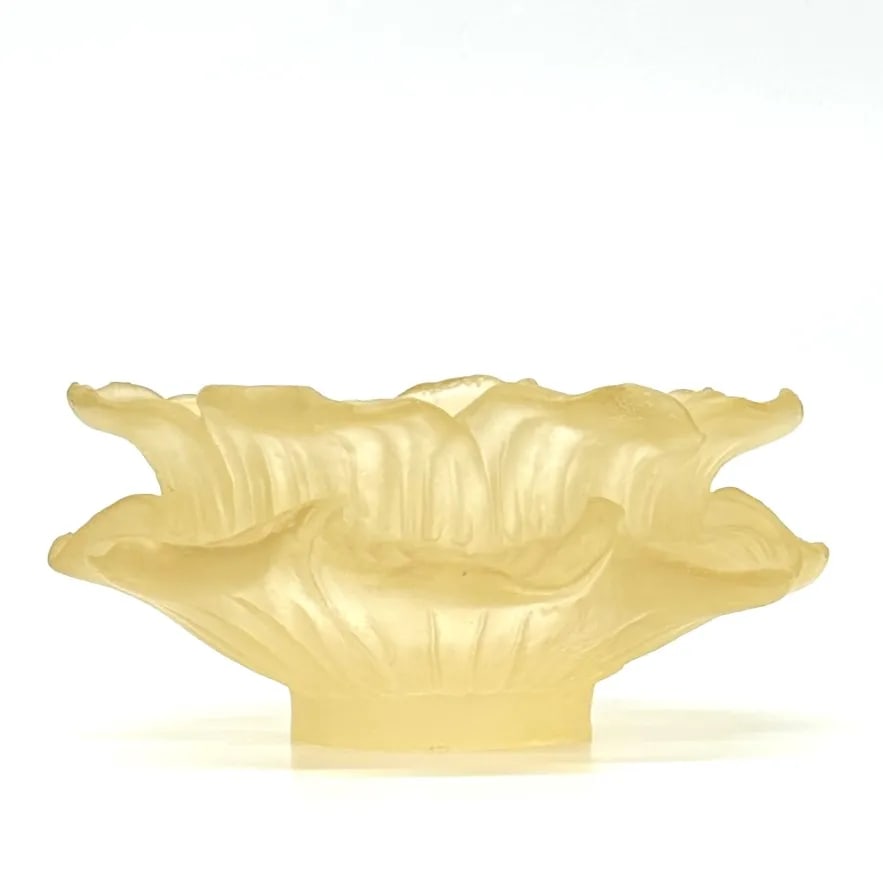 Flower Shaped Large Frosted Resin Serving Bowl by Dorothy Thorpe - 2