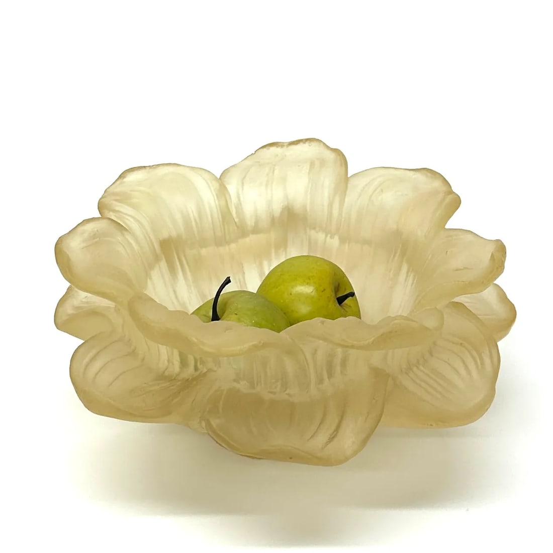 Flower Shaped Large Frosted Resin Serving Bowl by Dorothy Thorpe - 7