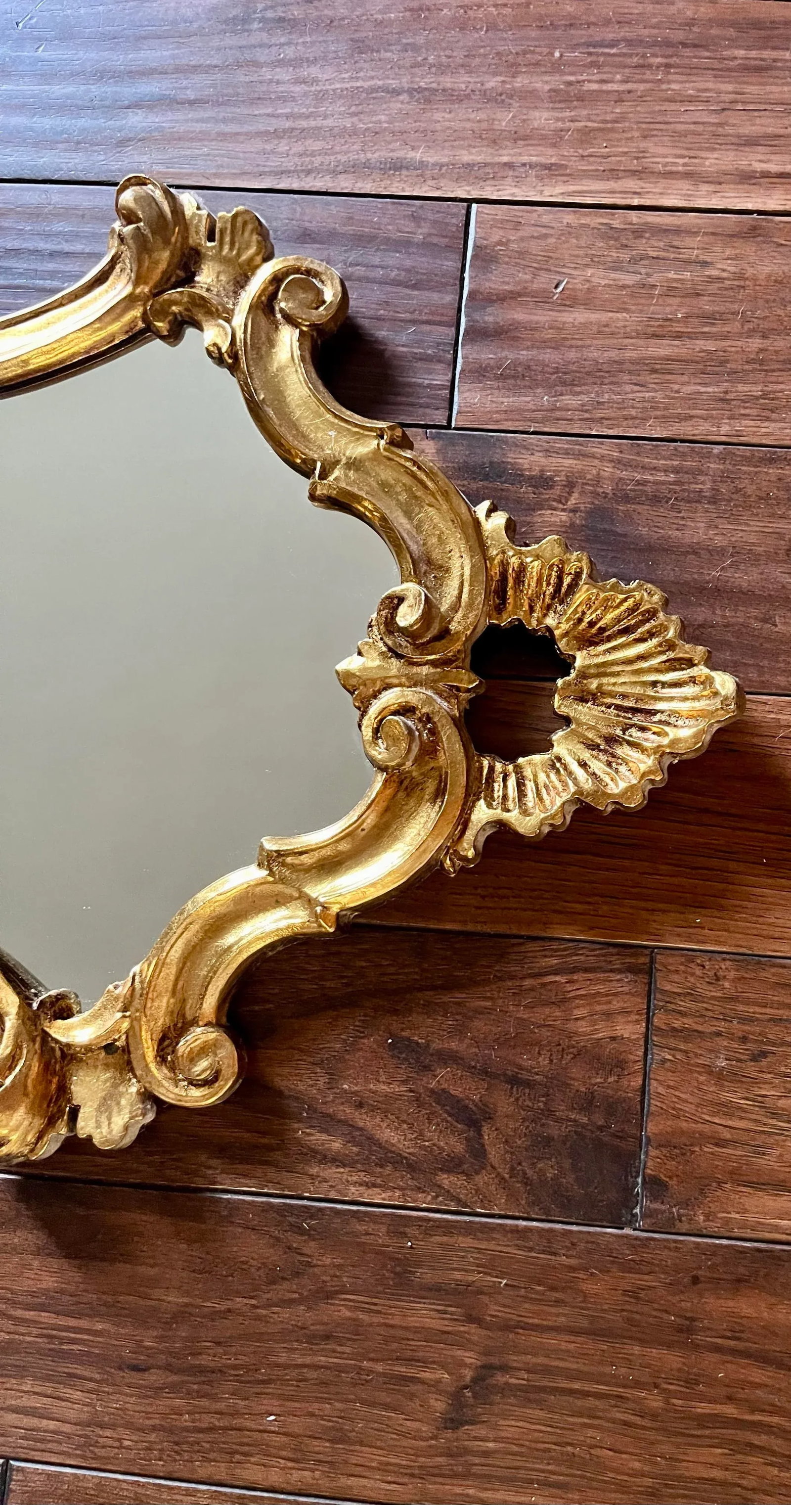 Vintage Italian Rococo Style Depoze Gold Wall Mirror Made in Italy - 2