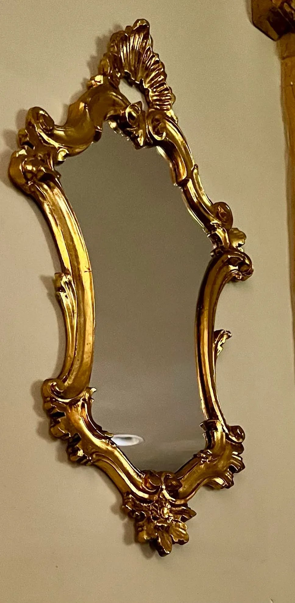 Vintage Italian Rococo Style Depoze Gold Wall Mirror Made in Italy - 4