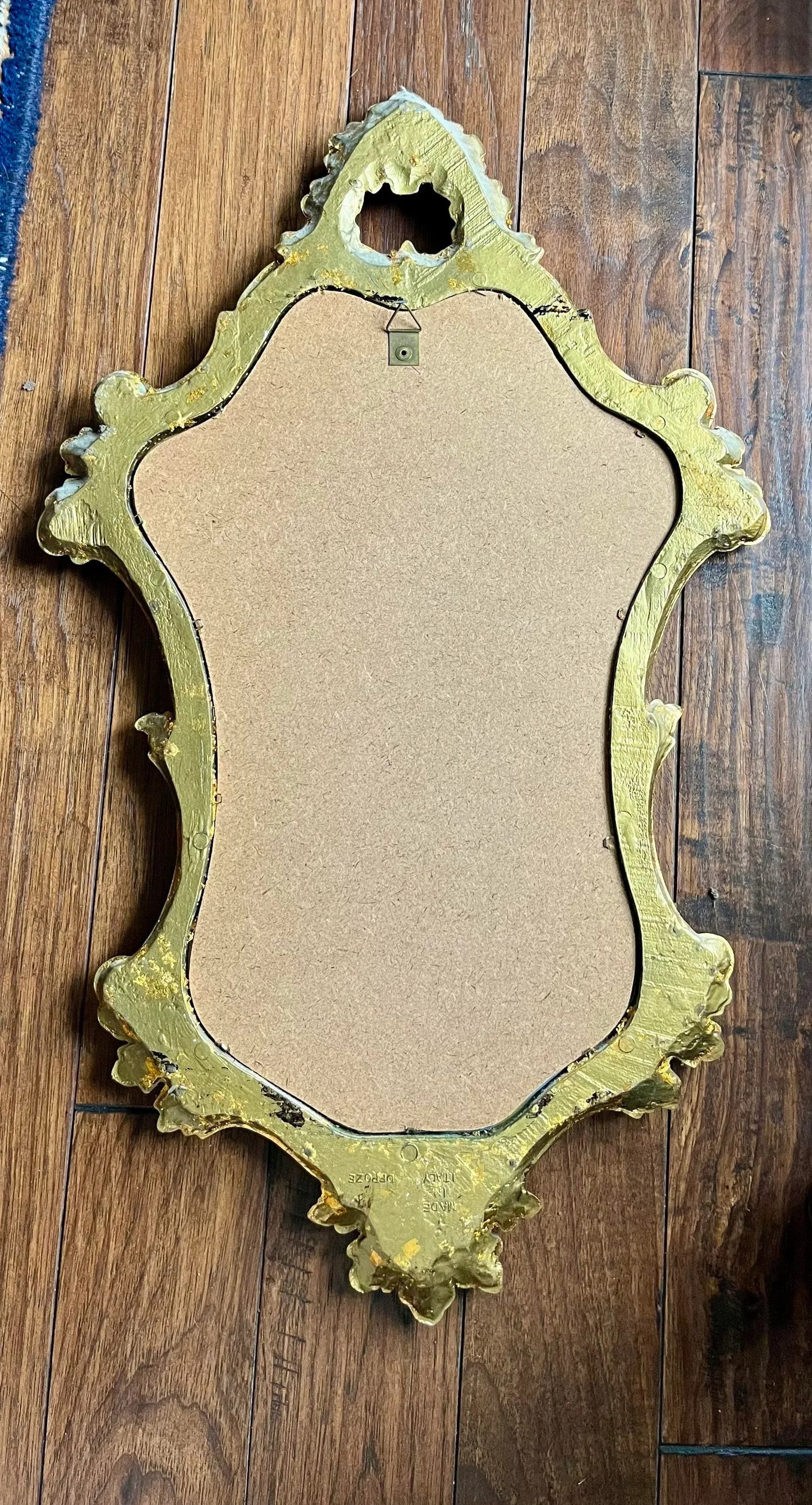 Vintage Italian Rococo Style Depoze Gold Wall Mirror Made in Italy - 5