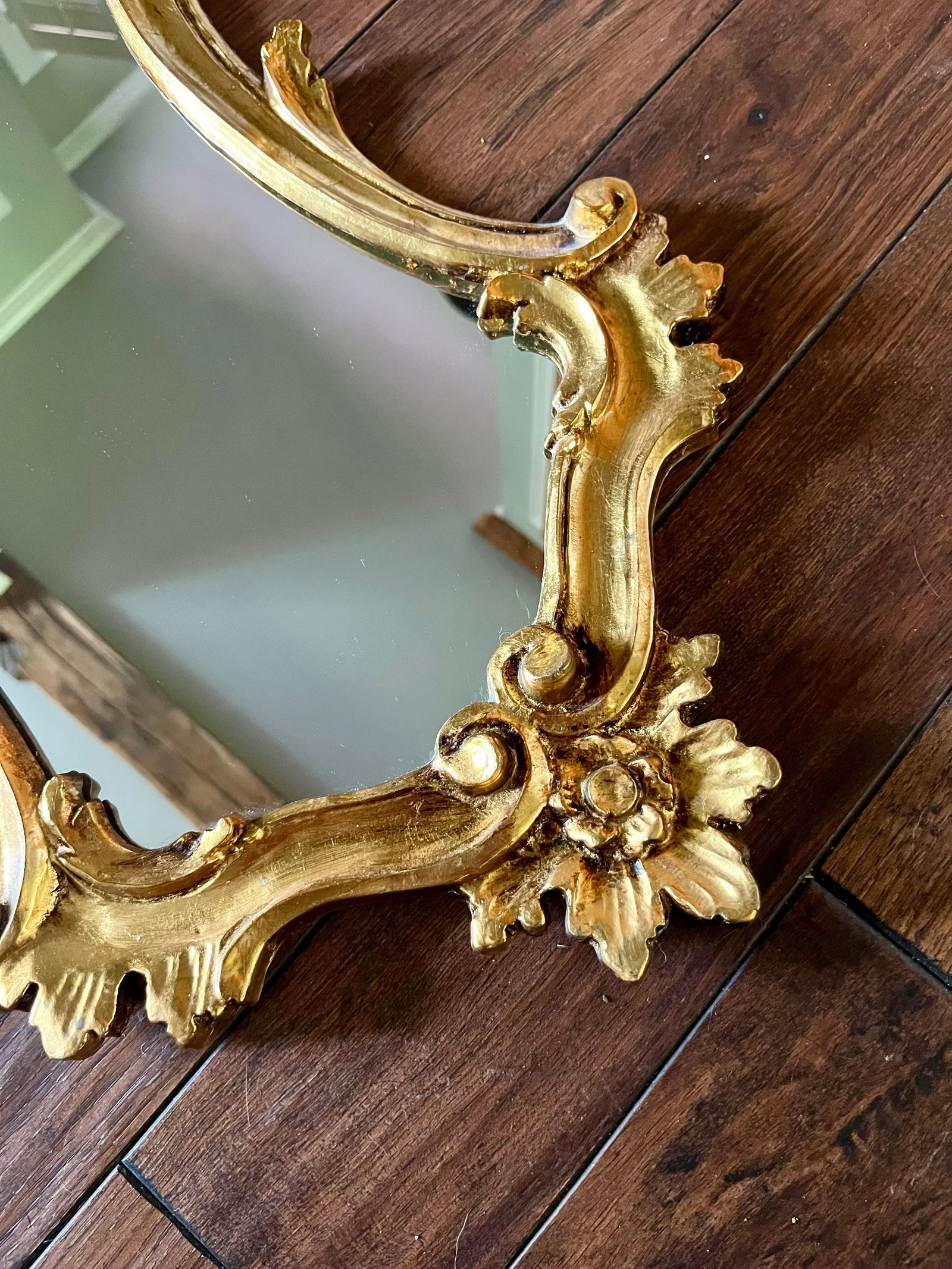 Vintage Italian Rococo Style Depoze Gold Wall Mirror Made in Italy - 7