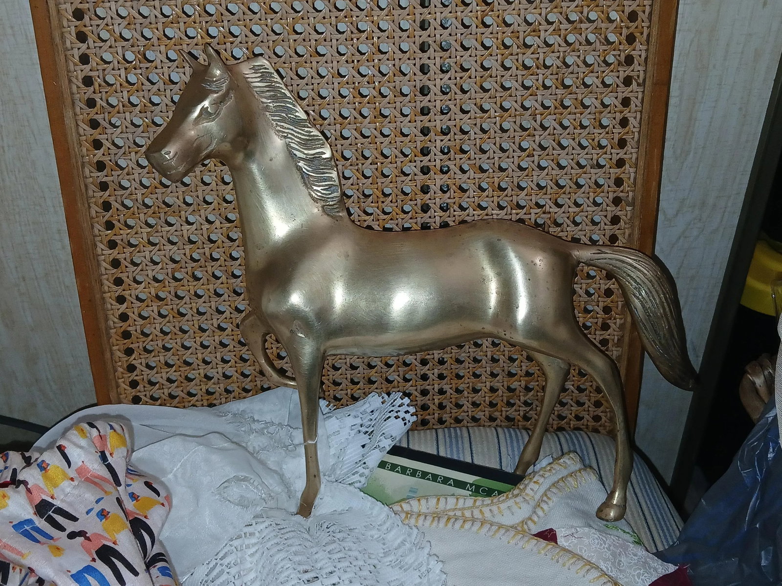 Mid Century Large Solid Brass Horse Statue - 2