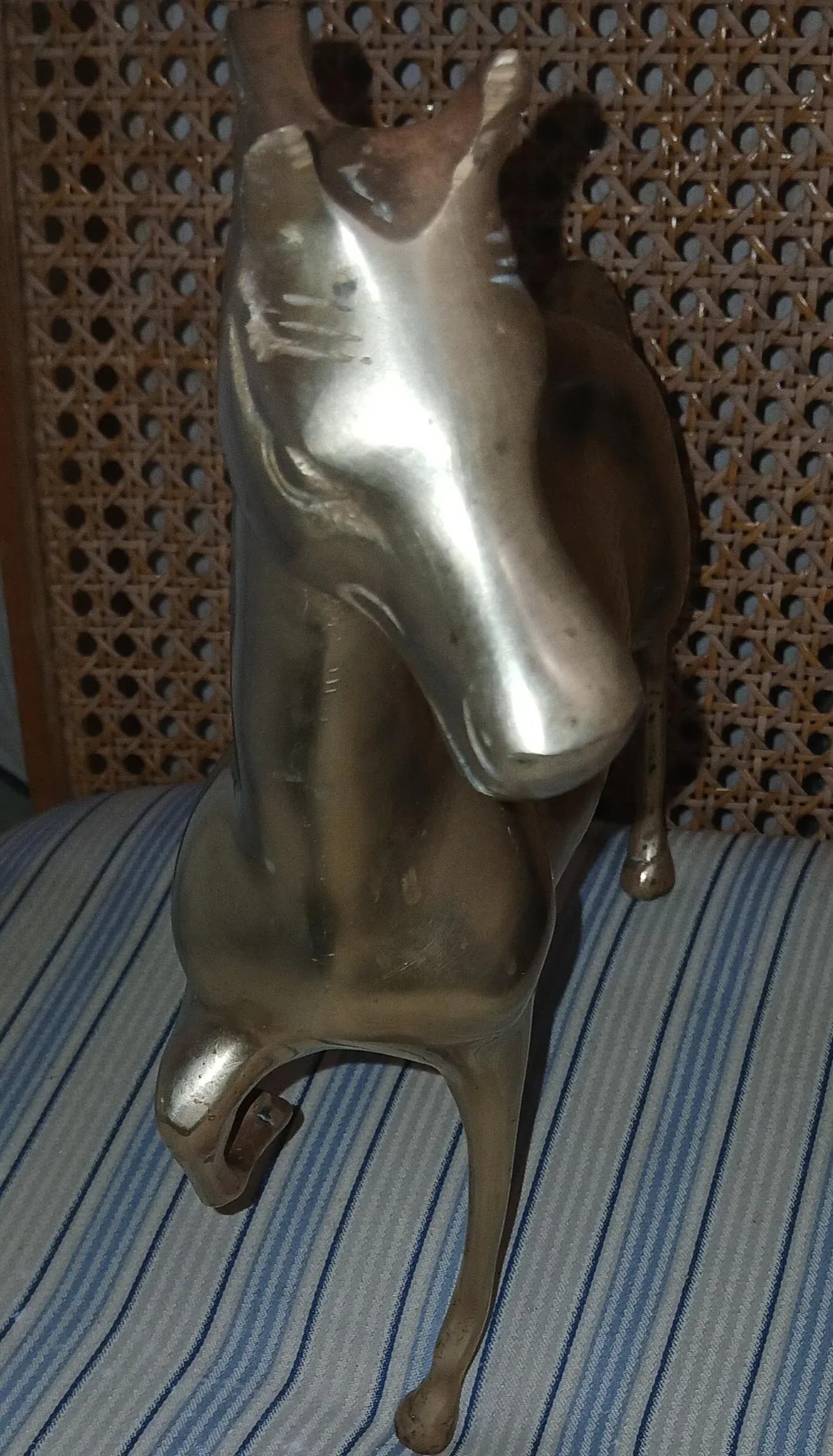 Mid Century Large Solid Brass Horse Statue - 3