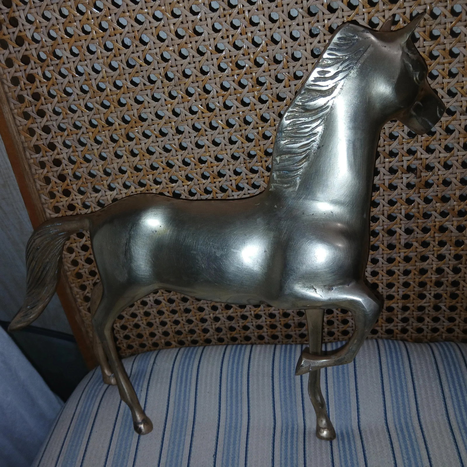 Mid Century Large Solid Brass Horse Statue - 7