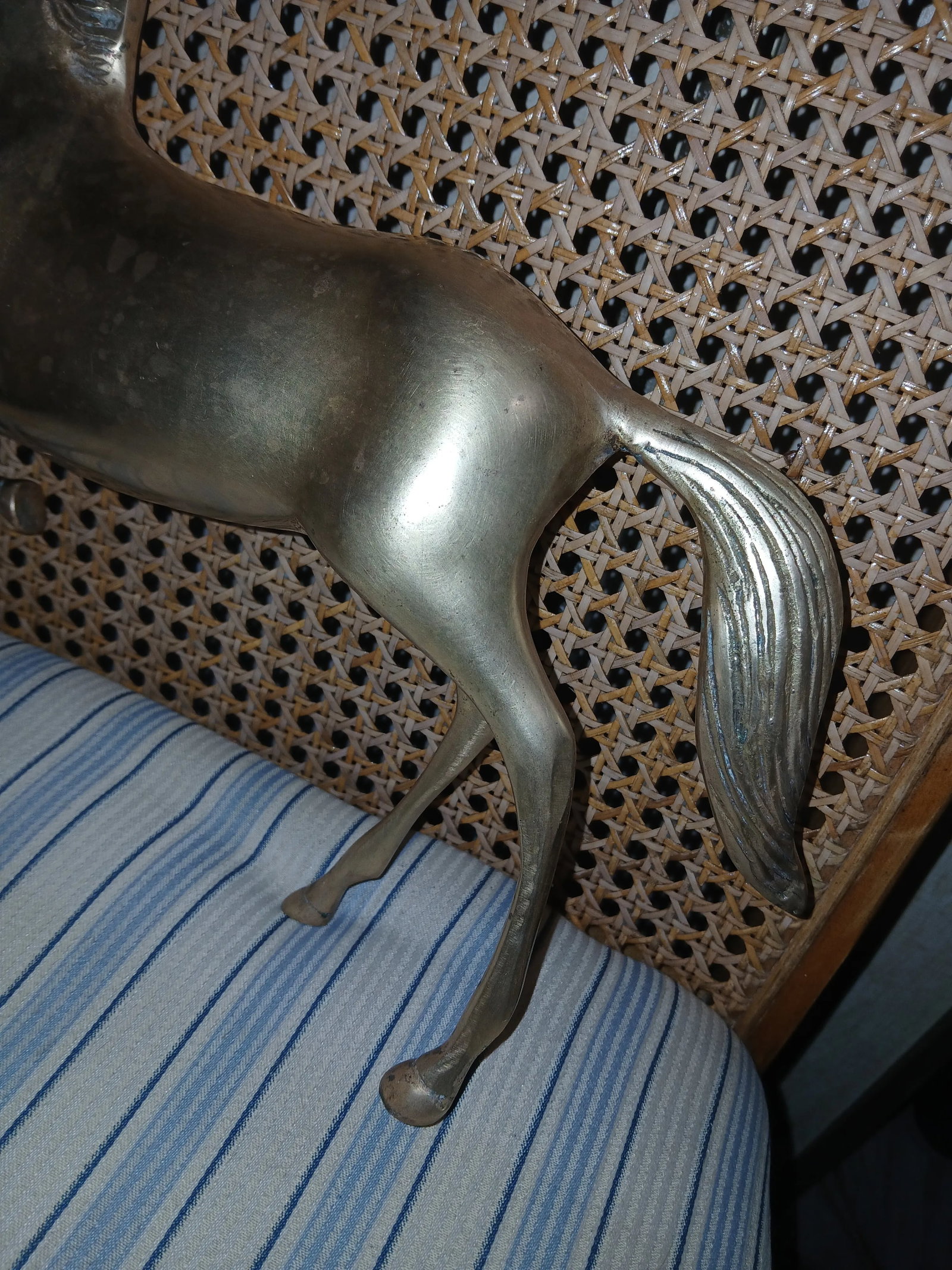 Mid Century Large Solid Brass Horse Statue - 9