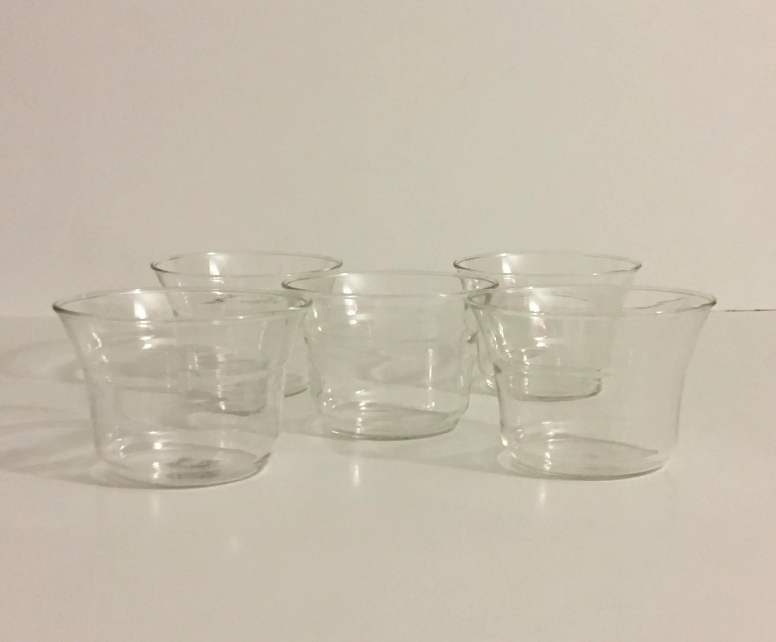 Vintage Glass & Chrome Teacups - Set of 5 - 4
