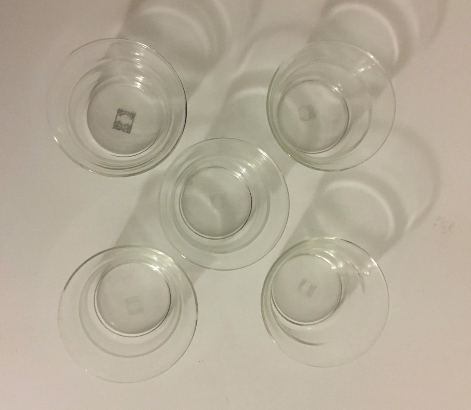 Vintage Glass & Chrome Teacups - Set of 5 - 9