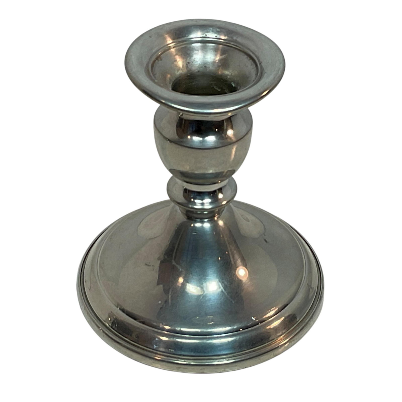 Vintage Web Pewter Candle Holders Weighted 4" - A Pair - 10