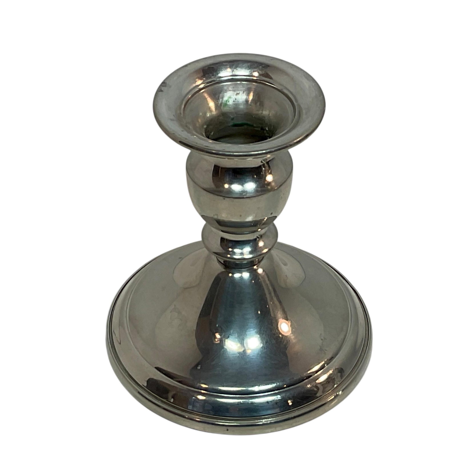 Vintage Web Pewter Candle Holders Weighted 4" - A Pair - 5