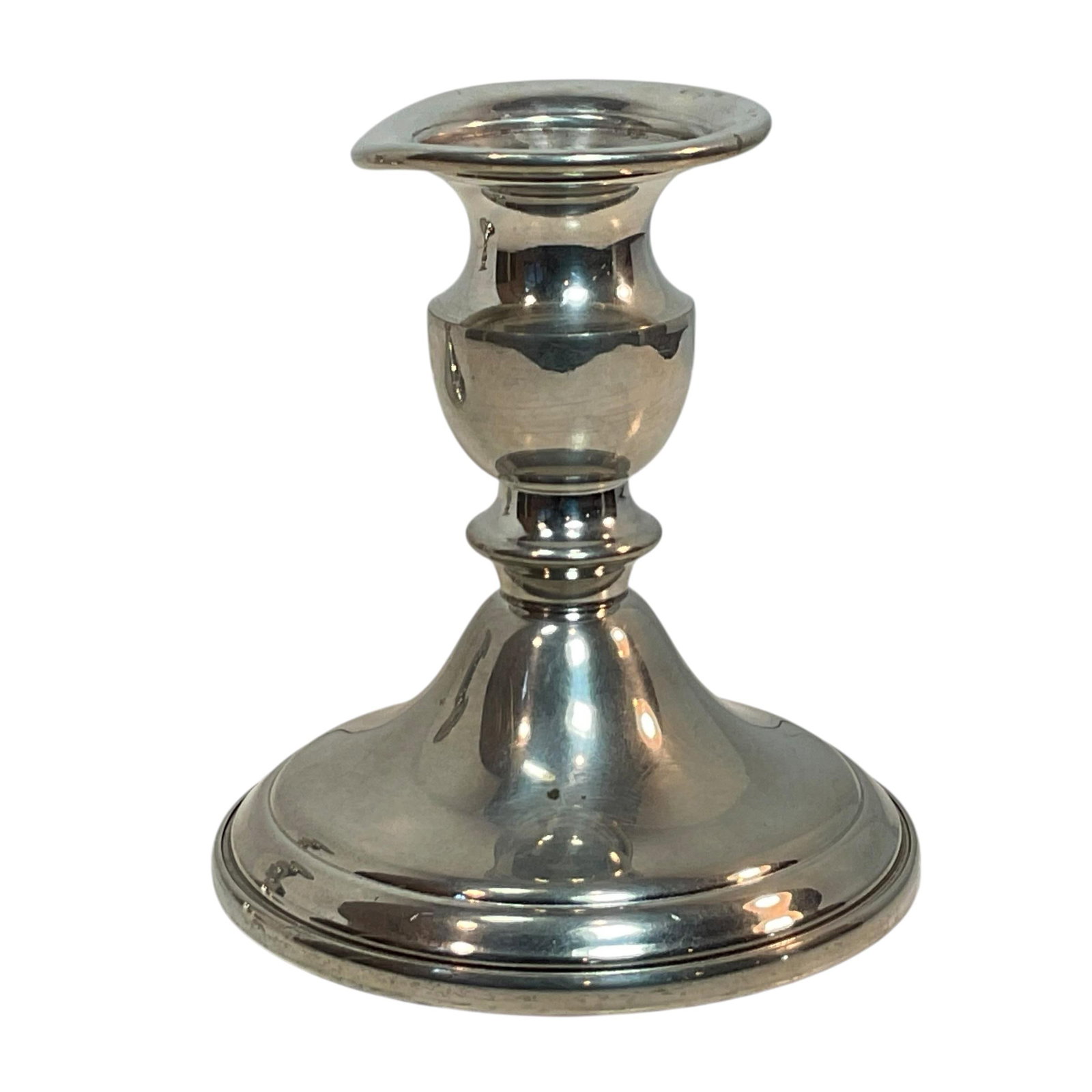 Vintage Web Pewter Candle Holders Weighted 4" - A Pair - 8