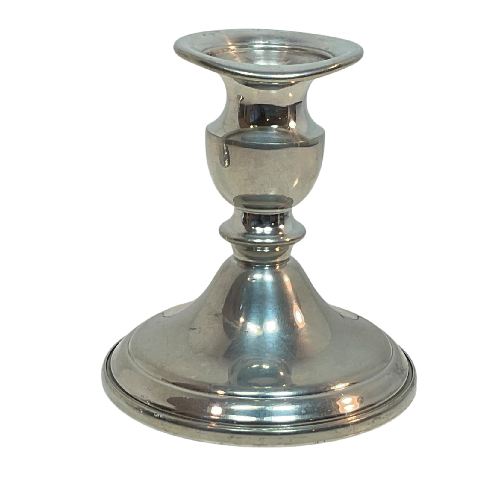 Vintage Web Pewter Candle Holders Weighted 4" - A Pair - 9