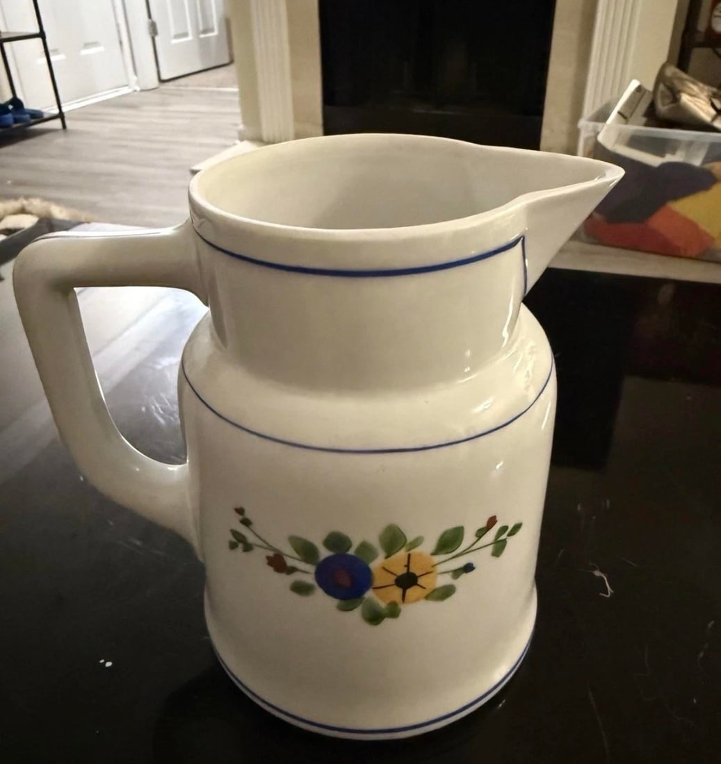 Vintage RKG Czechoslovakia Porcelain Serve Tea Pot Hand Painted 7in - 2