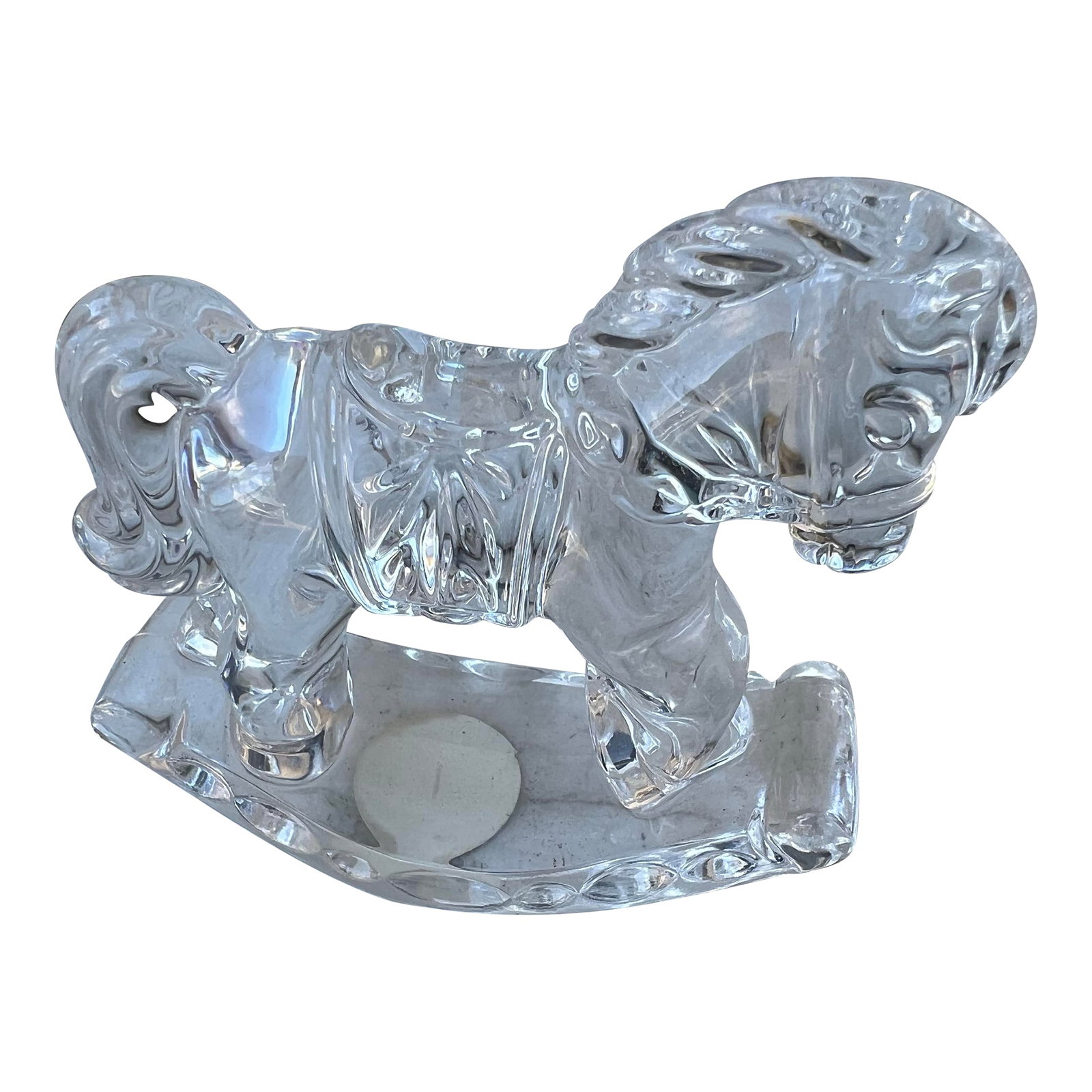 Vintage German Princess House Crystal Rocking Horse Figurine: Vintage Princess House Lead Crystal Rocking Horse Figurine. Made in Germany. Use as paperweight or decoration on a shelf. Measures Approximately: 2-7/8" Tall x 3-1/8" L Condition: Alterations: