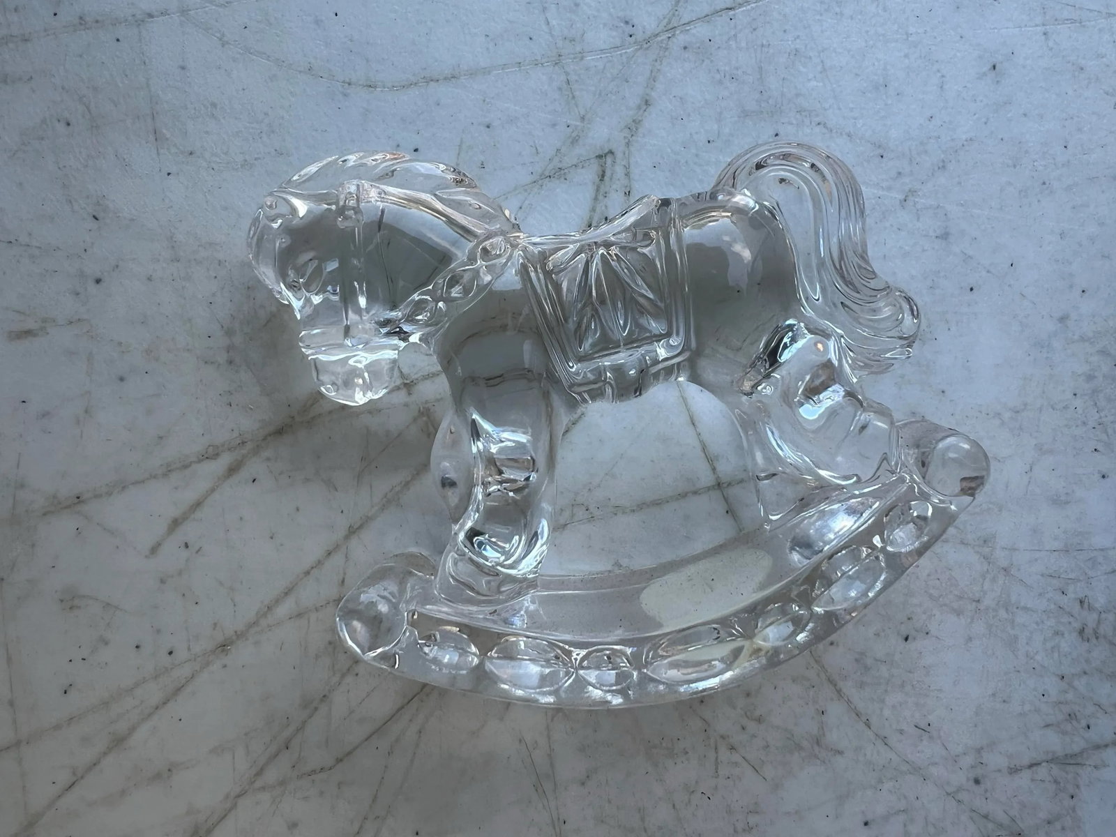 Vintage German Princess House Crystal Rocking Horse Figurine - 3