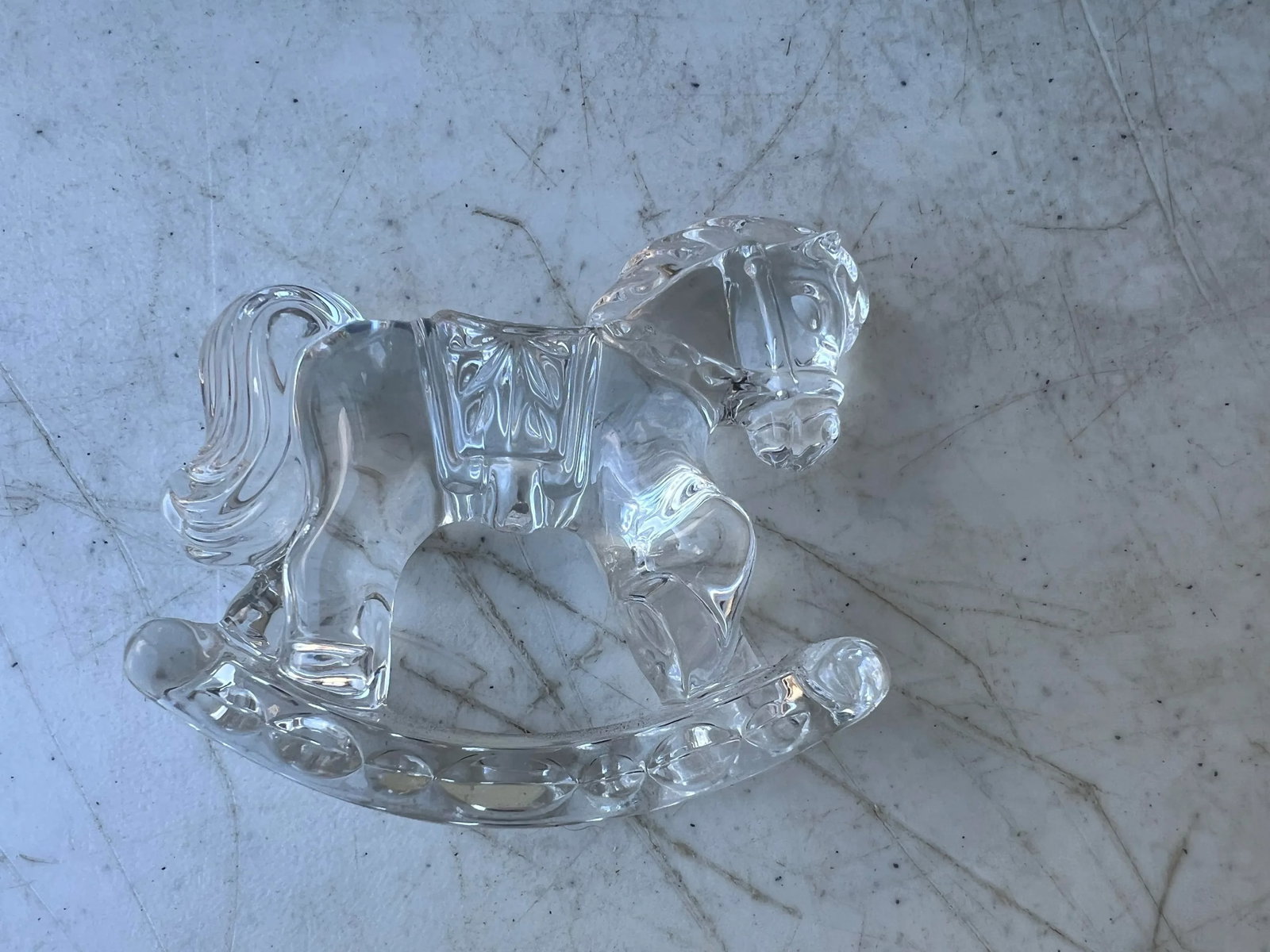 Vintage German Princess House Crystal Rocking Horse Figurine - 4