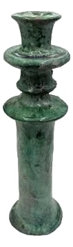 Moroccan Tamegroute Glazed Candlestick Holder: A Moroccan Tamegroute glazed candlestick holder is a handcrafted piece made in the historic pottery village of Tamegroute in southern Morocco. These holders are shaped from local clay and finished