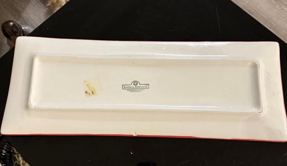 1990s Antica Fornace Italy Large Fish Platter 24in Hand Painted - 2