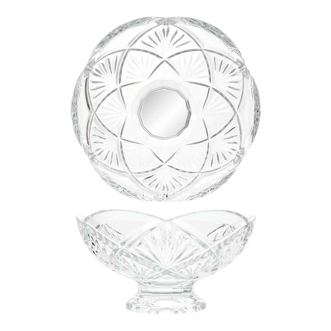 Waterford "Evie" Crystal Scalloped Footed Dish Bowl: Waterford "Evie" Crystal Scalloped Footed Dish Bowl 6" Signed Excellent condition. No chips, cracks, or fleabites. Length 6" Height 3 1/4" Circa 2000s Condition: Alterations: Original Condition
