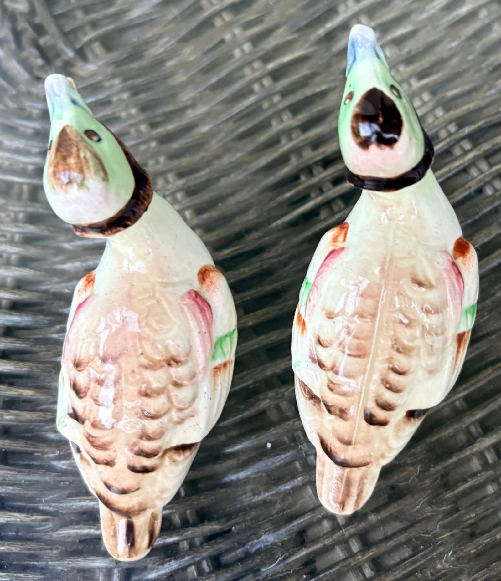 Mid Century Modern Hand Painted Duck Salt and Pepper Shakers - 4