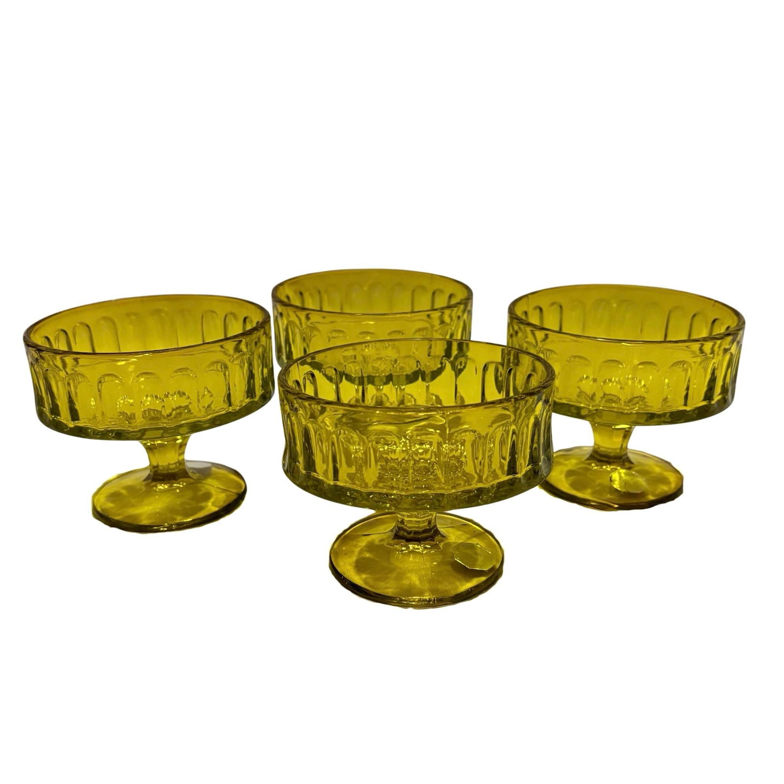 1969 Chartreuse Champagne/ Sherbet Glasses, S/4 - 4