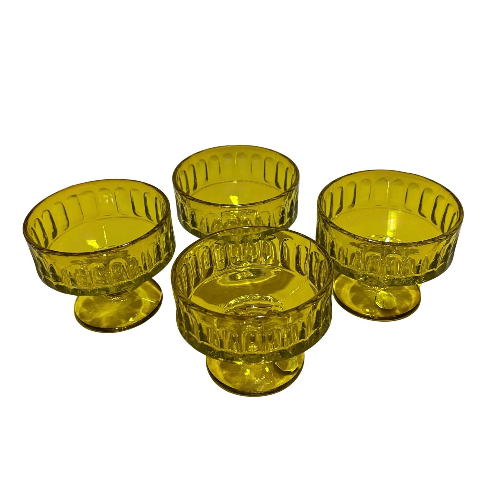 1969 Chartreuse Champagne/ Sherbet Glasses, S/4 - 5