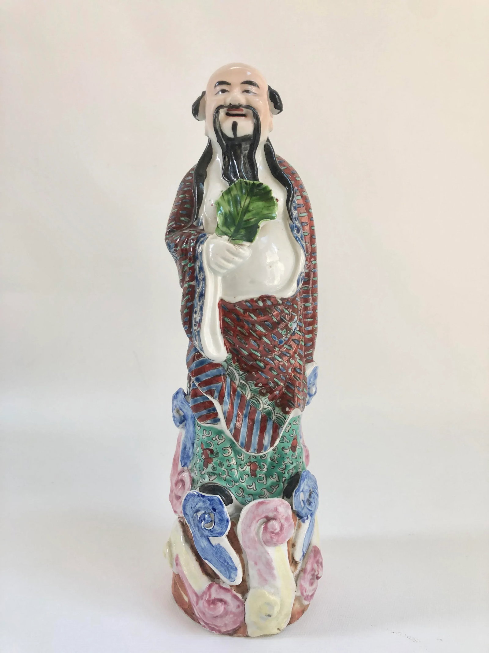 Vintage Chinese Porcelain Famille Rose Immortal Figurine - 2