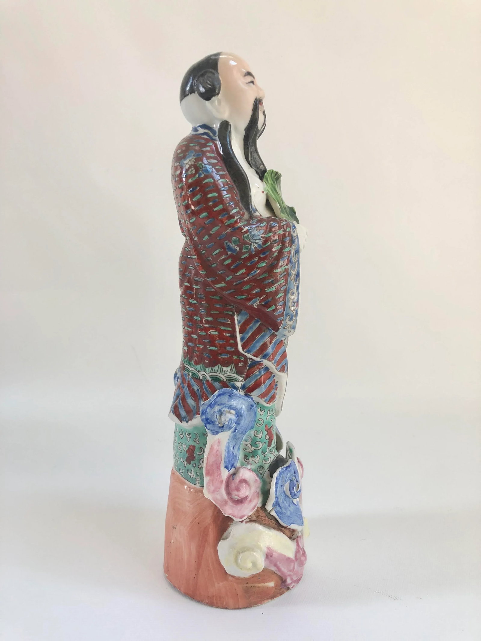 Vintage Chinese Porcelain Famille Rose Immortal Figurine - 3