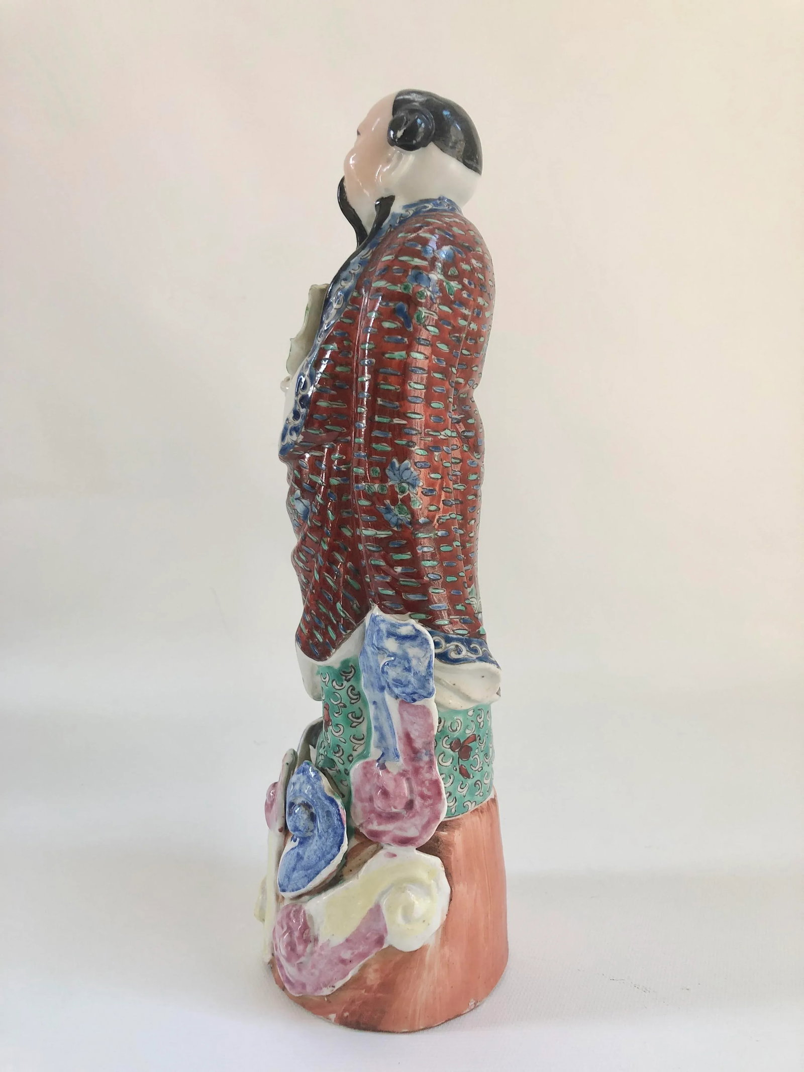 Vintage Chinese Porcelain Famille Rose Immortal Figurine - 5