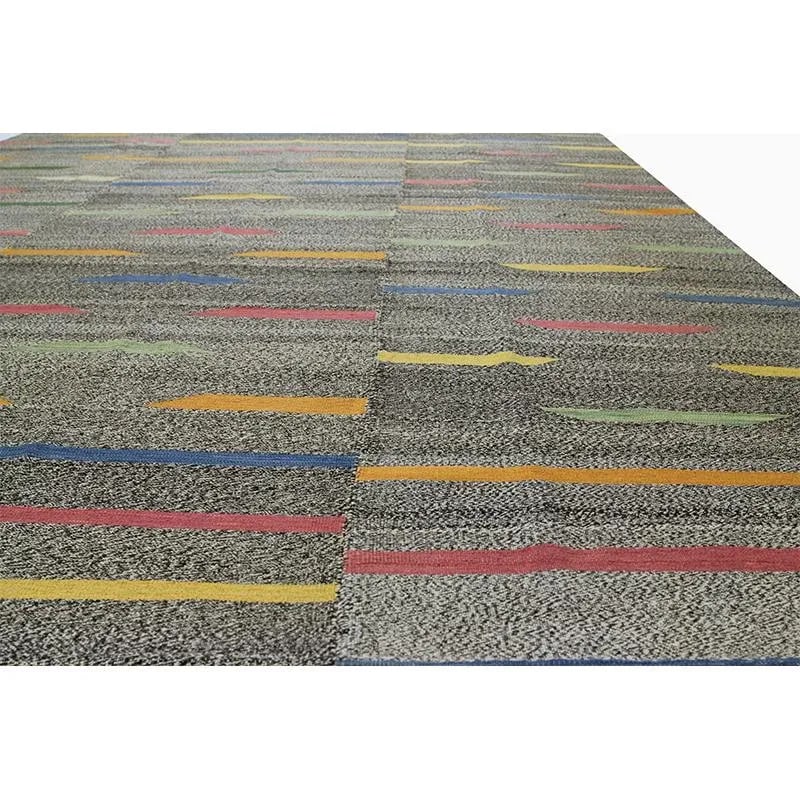Handwoven Geometric Swedish Flatweave Area Rug 7'5" * 11'1" - 4