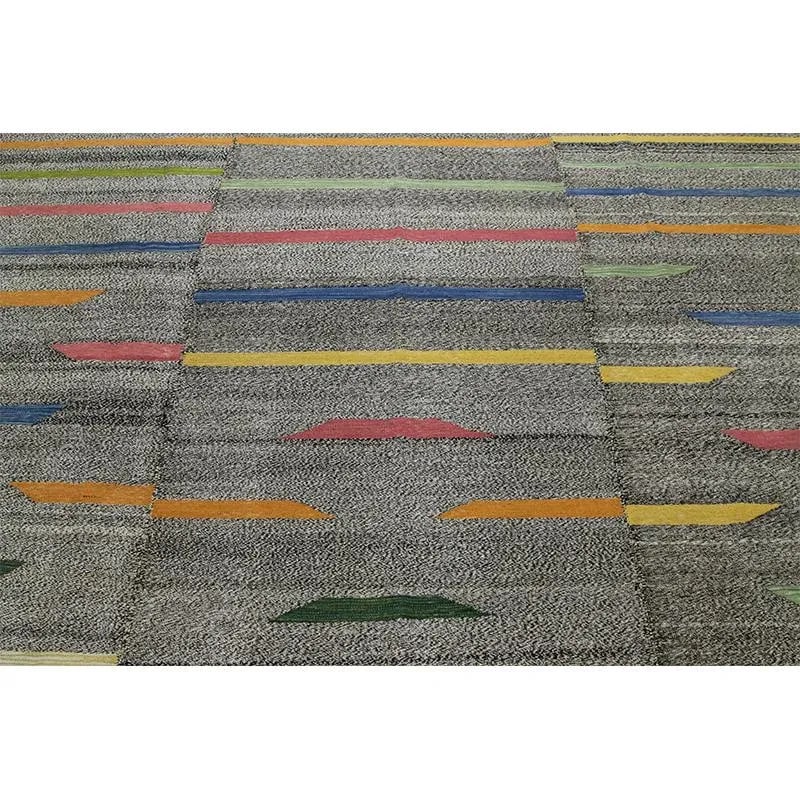 Handwoven Geometric Swedish Flatweave Area Rug 7'5" * 11'1" - 6