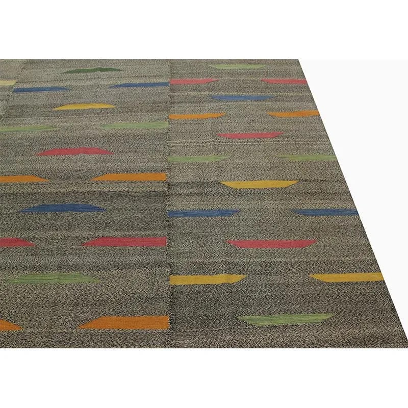 Handwoven Geometric Swedish Flatweave Area Rug 7'5" * 11'1" - 7