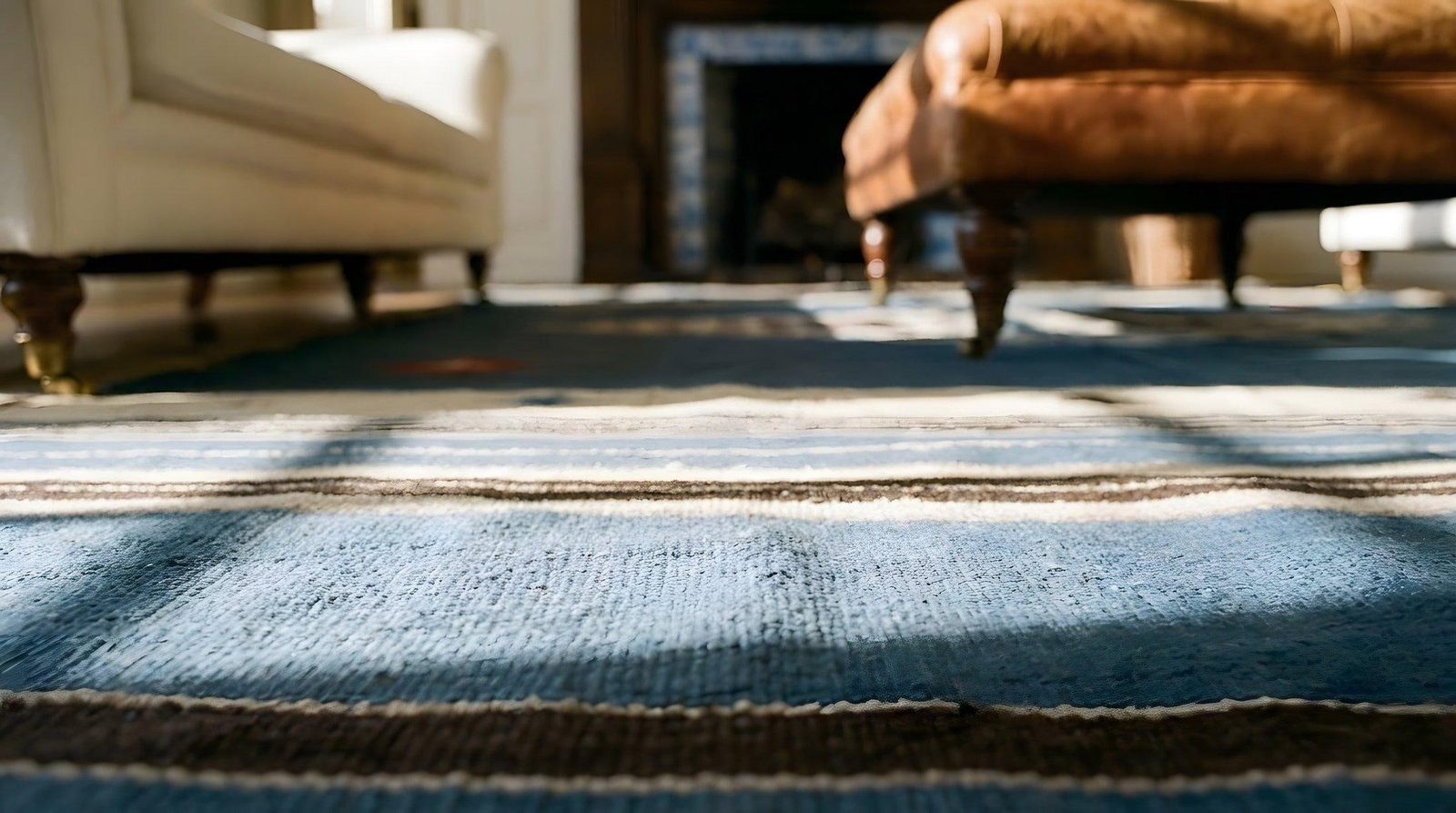 1940s Gray Tribal Medallion Antique Mexican Chimayo Flat Weave 4'8" X 6'8" Flatweave Wool Carpet - 7