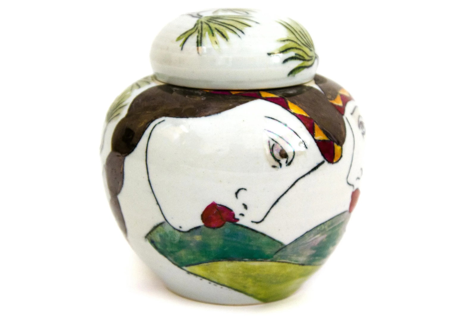 1980s Postmodern William Alexander Studio Art Pottery Lidded Jar - 2