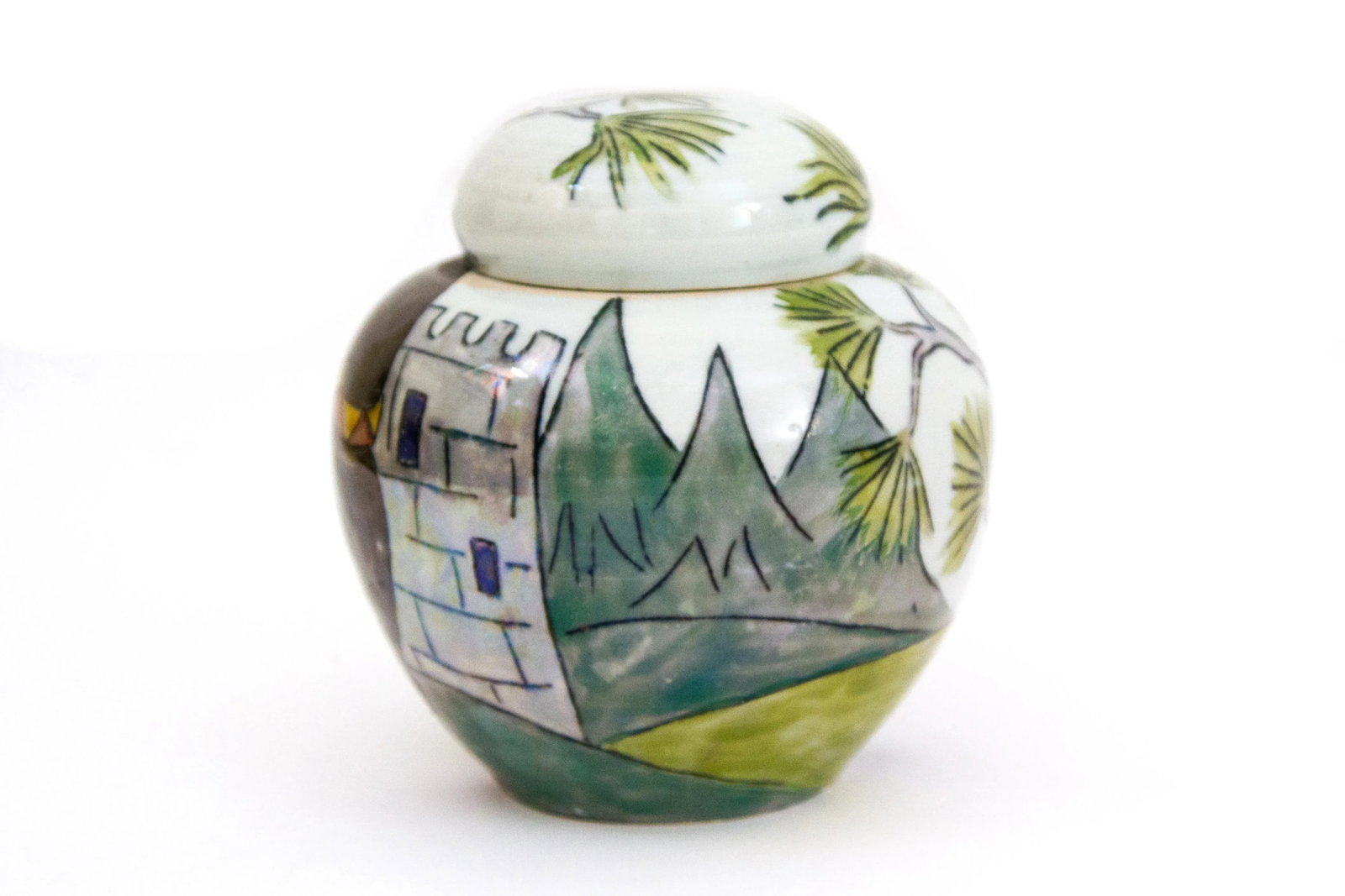 1980s Postmodern William Alexander Studio Art Pottery Lidded Jar - 6