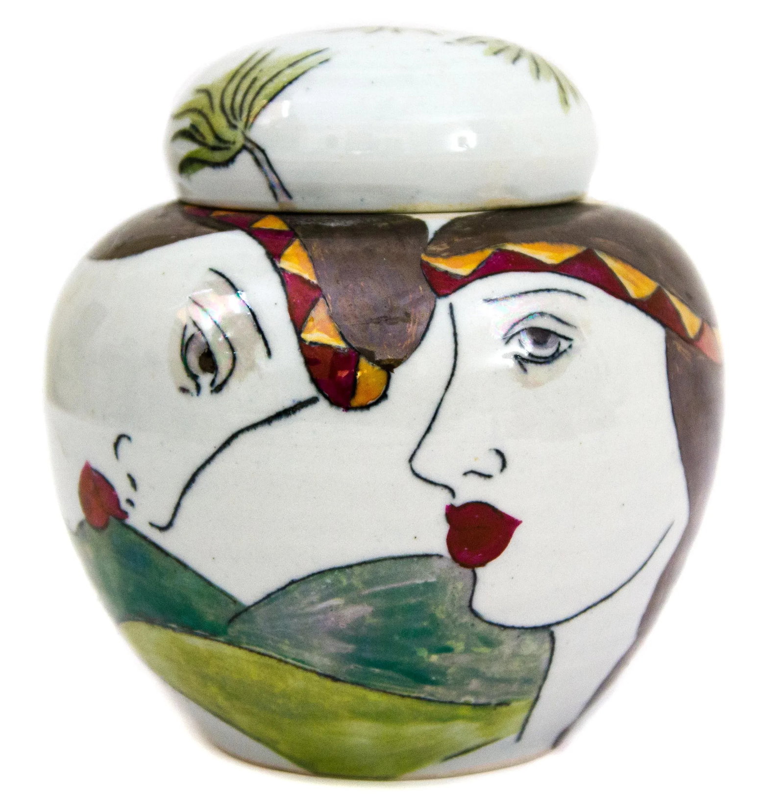 1980s Postmodern William Alexander Studio Art Pottery Lidded Jar - 7