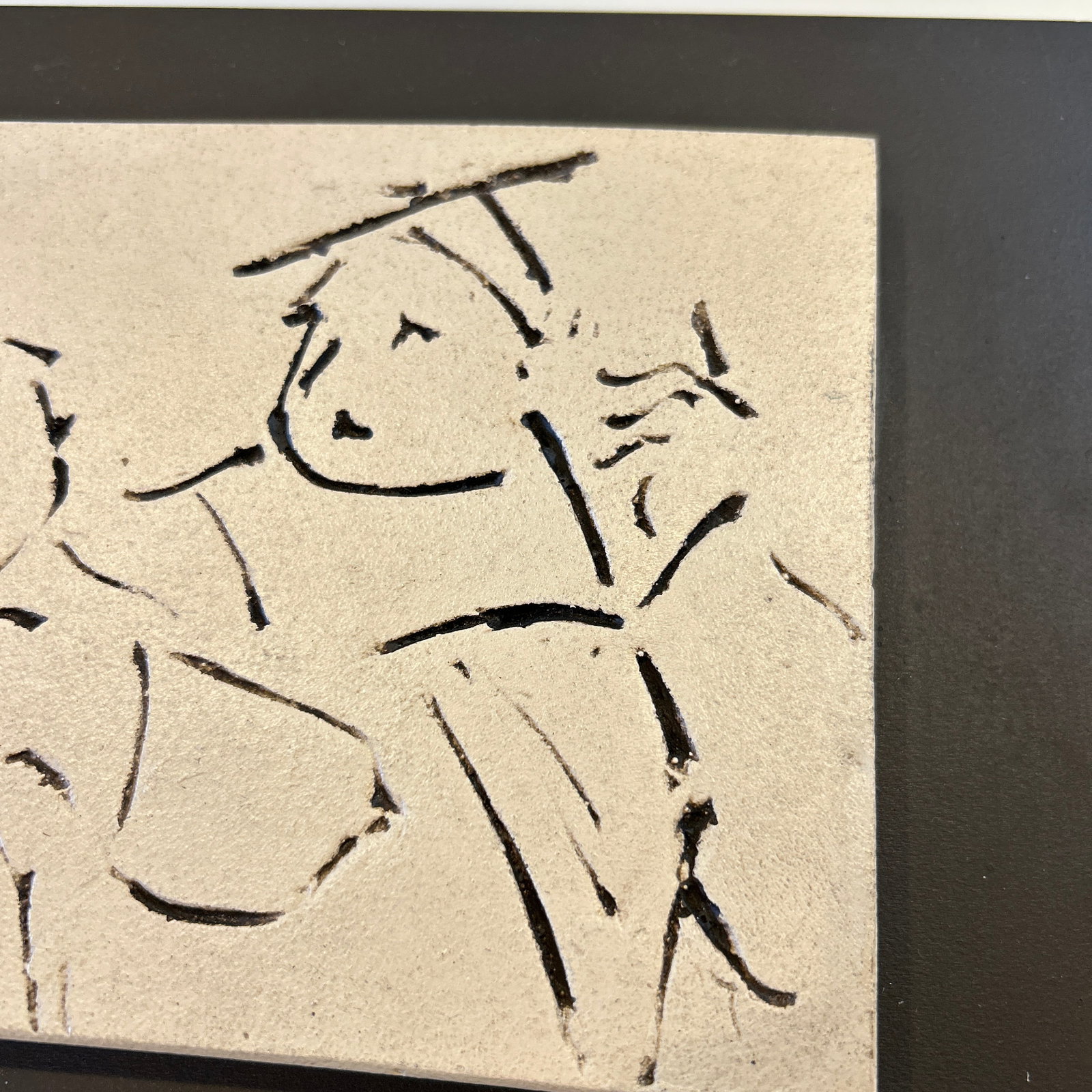Incised Drawing/Sculptural Panel Attributed to David Bryce - 2