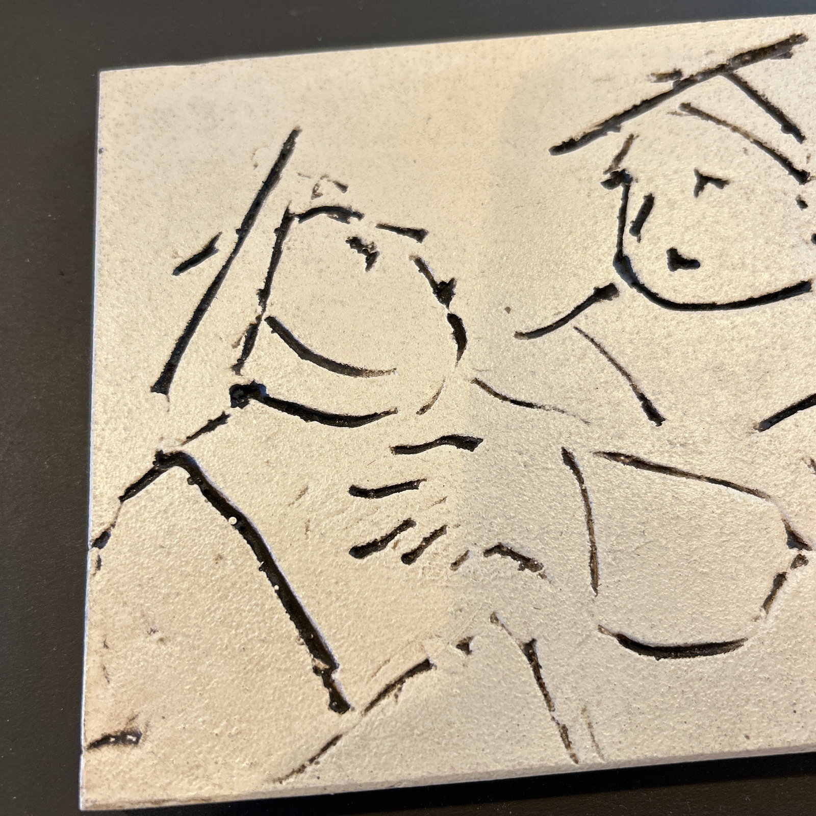 Incised Drawing/Sculptural Panel Attributed to David Bryce - 3