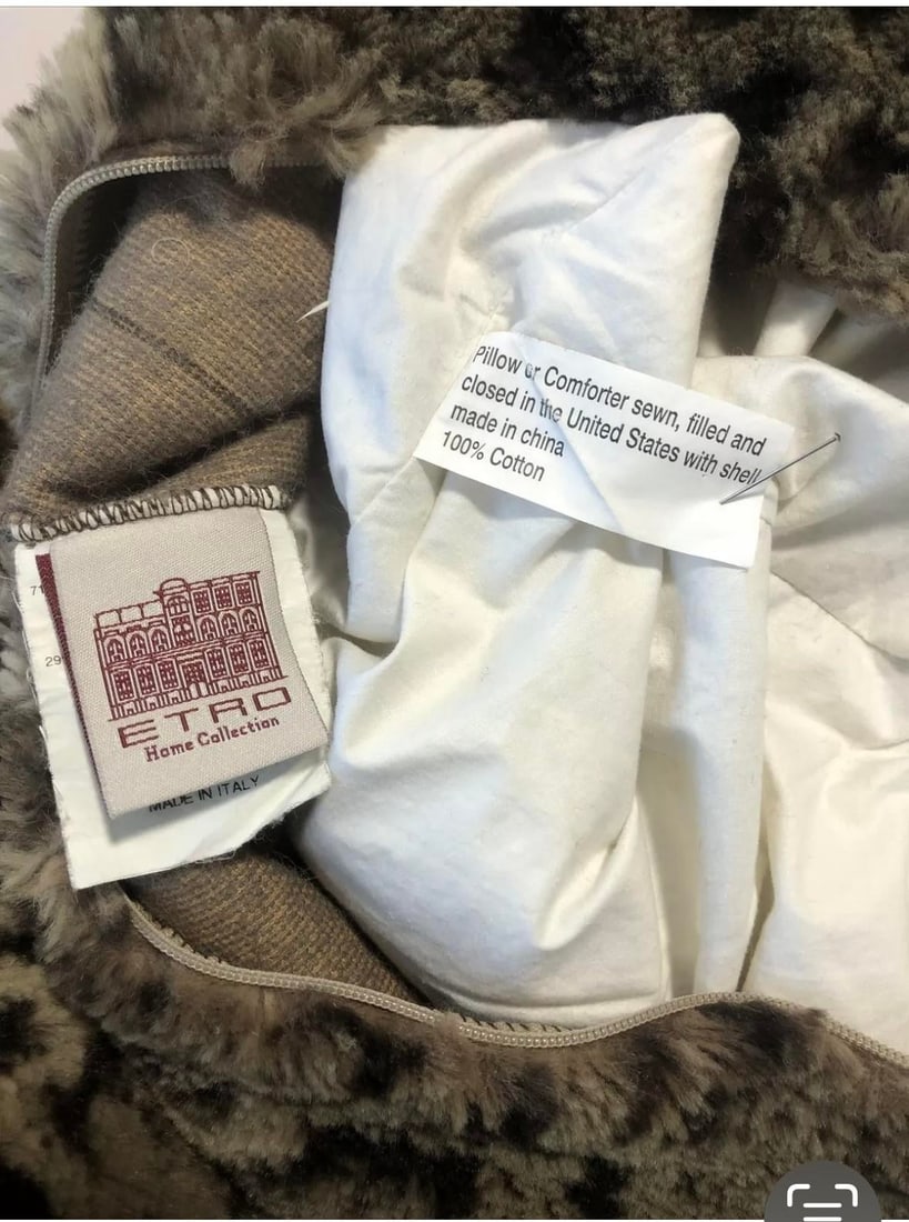 Etro Home XL Italian Leopard Pillow - 6